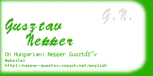 gusztav nepper business card